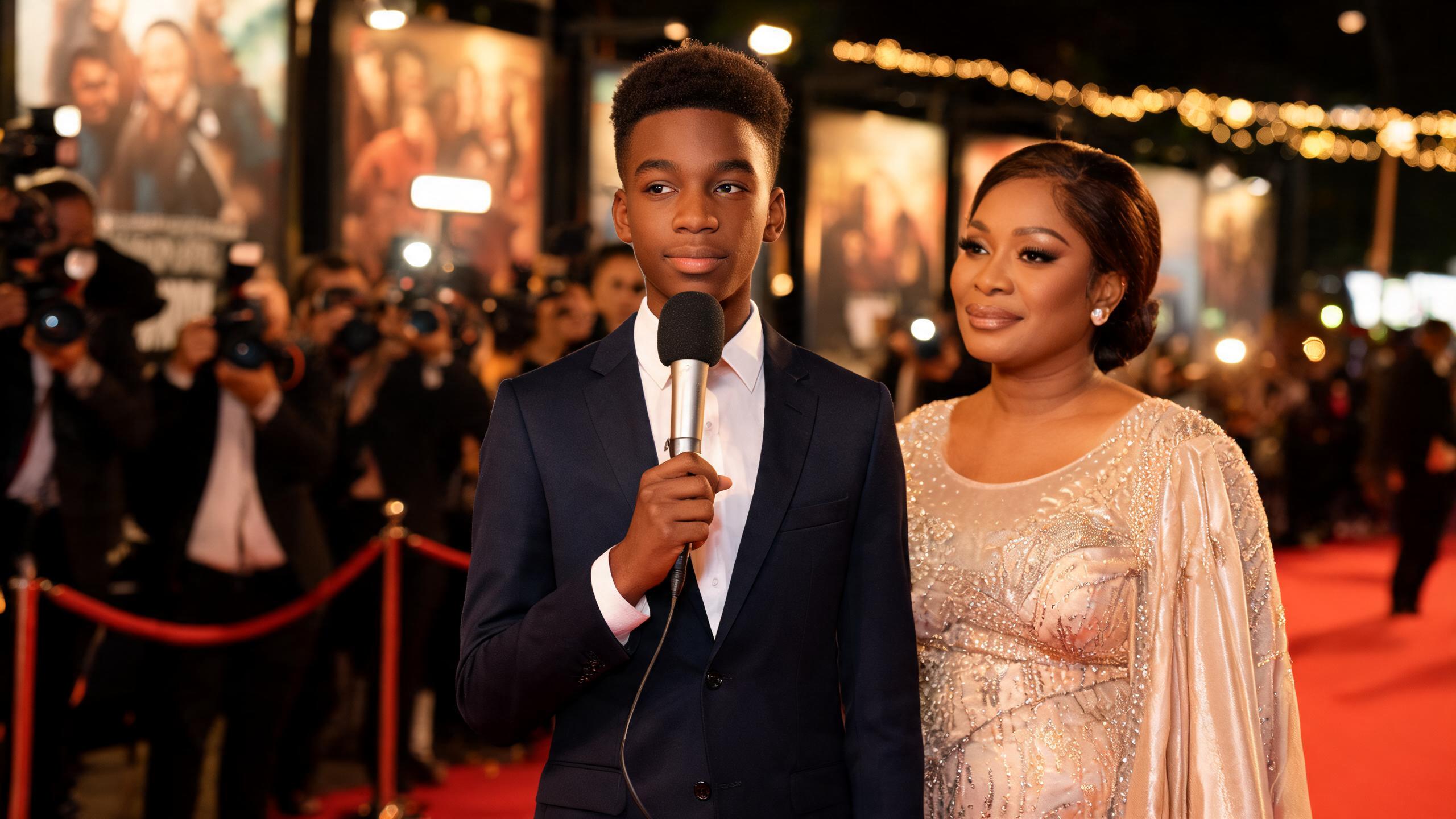 Juwon Gentry Takes the Mic at Sweet 16 Premiere with Mother Mercy Aigbe in Attendance